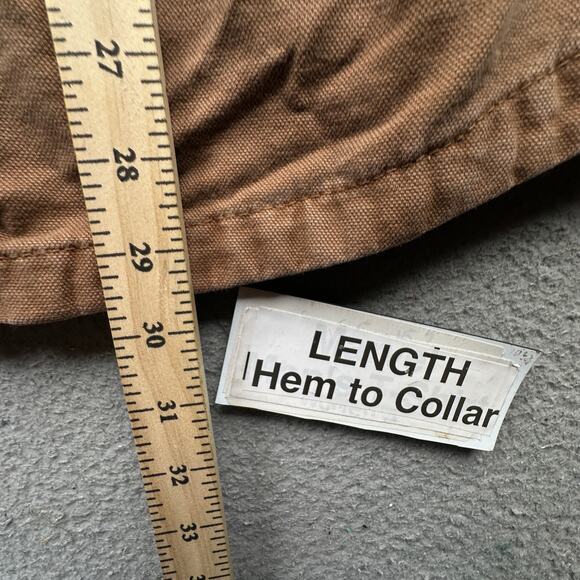 Lakin McKey Trading Co Key Flannel Lined Duck Canvas Shirt Shacket Brown Pocket - Picture 4 of 13